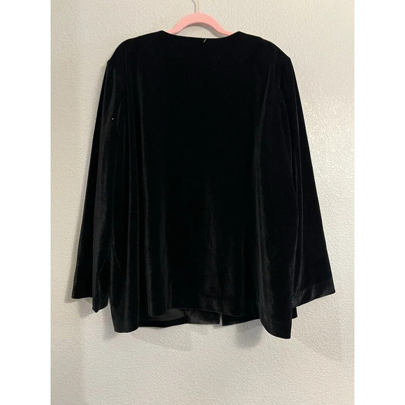 NWT Ming Wang Black Gold Embroidery Velvet Jacket 2X - Picture 7 of 9